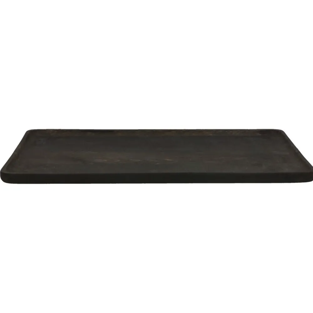 Pomax Plateaux-PUZZLE - plateau - bois de mangier - L 50 x W 32 x H 1,6 cm - noir