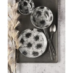 Pomax Plateaux-PUZZLE - plateau - bois de mangier - L 50 x W 32 x H 1,6 cm - noir