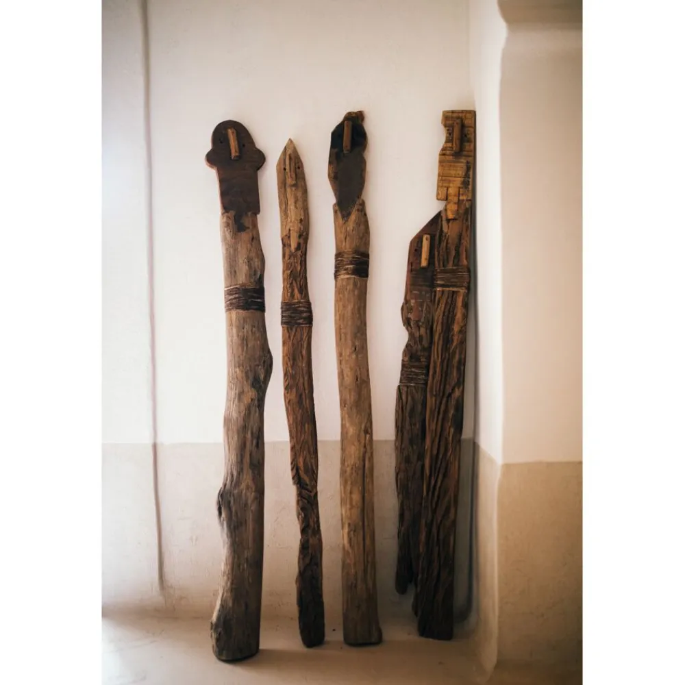 Pomax Objets De Décoration-RAGAZZI - objet déco - bois récupéré - H 120 cm - brun