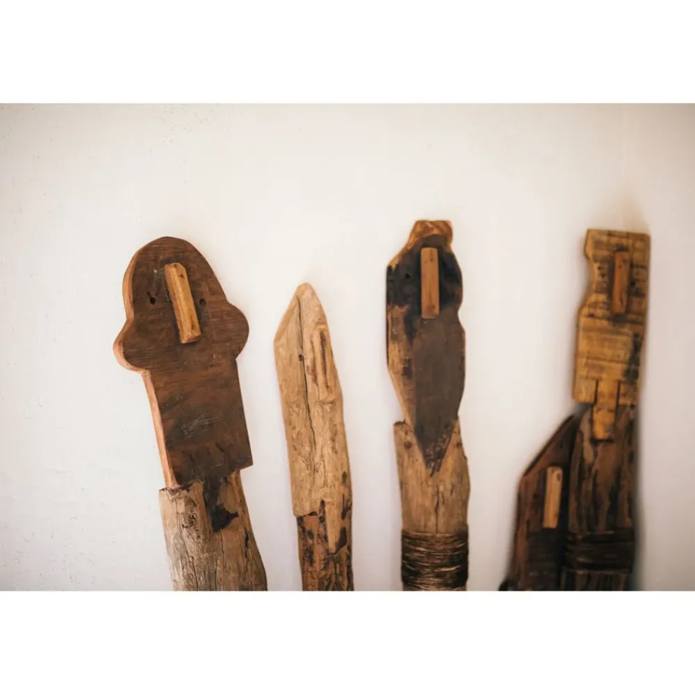 Pomax Objets De Décoration-RAGAZZI - objet déco - bois récupéré - H 120 cm - brun