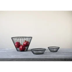 Pomax Saladiers / Plats À Servir-RAIL - bol de fruits - métal - DIA 40 x H 10 cm - noir