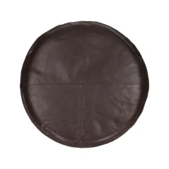 Pomax Coussins-RAMBO - coussin - cuir - DIA 36 cm - brun