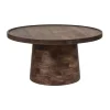 Pomax Tables Basses | Tables-RAMONA - table d'appoint - bois de mangier - DIA 65 x H 34 cm - noyer