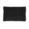 Pomax Coussins-RAW - coussin - cuir recyclé / tissues recyclées - L 50 x W 30 cm - noir