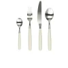 Pomax Couverts-RENOIR - set 16 couverts 18/08 - acier inoxidable / resin - blanc cassé