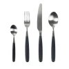 Pomax Couverts-RENOIR - set 16 couverts 18/08 - acier inoxidable / resin - noir