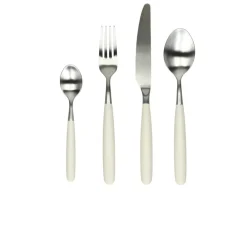 Pomax Couverts-RENOIR - set 16 couverts 18/08 - acier inoxidable / resin - blanc cassé