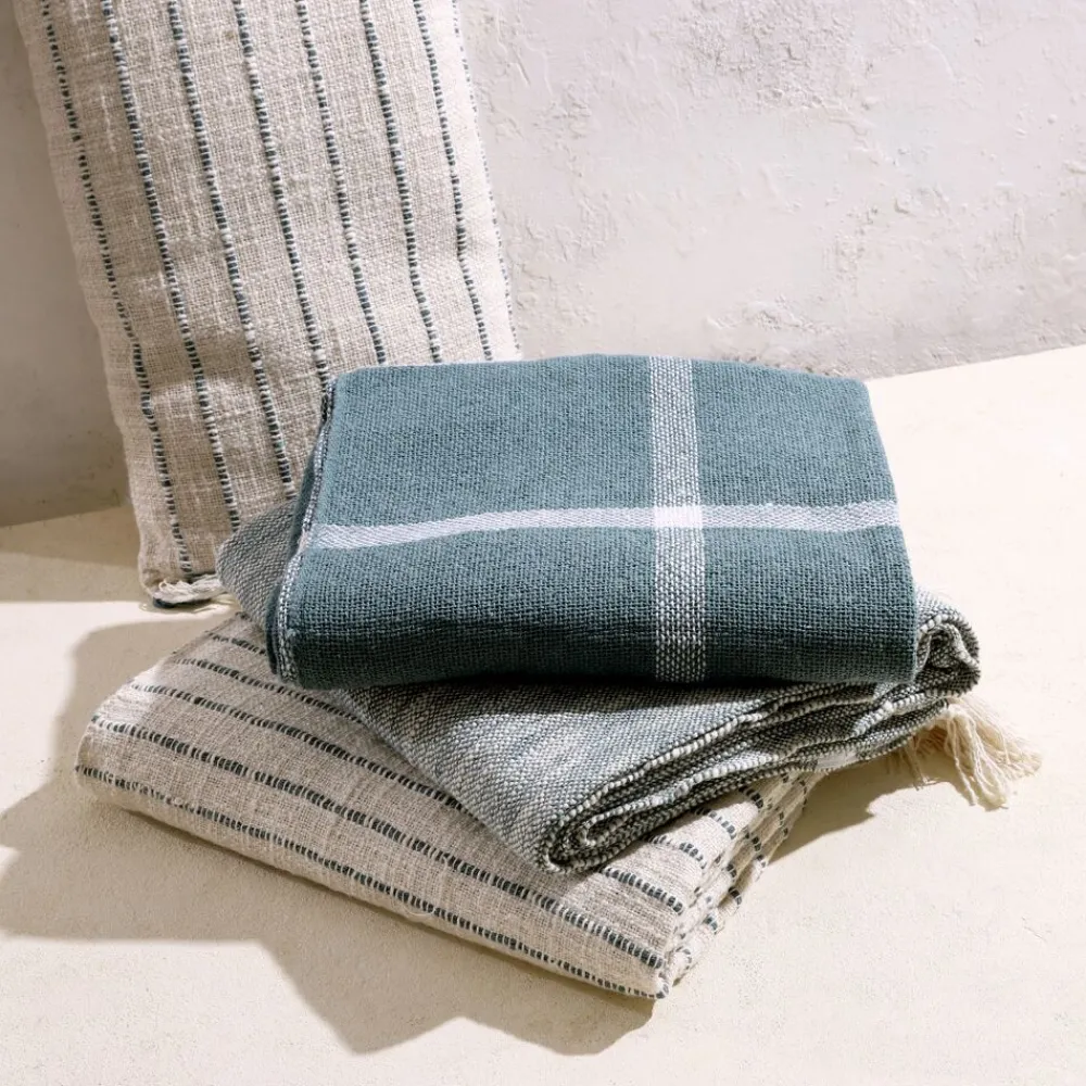 Pomax Coussins-REVERIES - coussin - coton - L 50 x W 30 cm - vert forêt