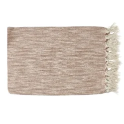 Pomax Plaids-REVERIES - plaid - coton - L 170 x W 130 cm - pêche