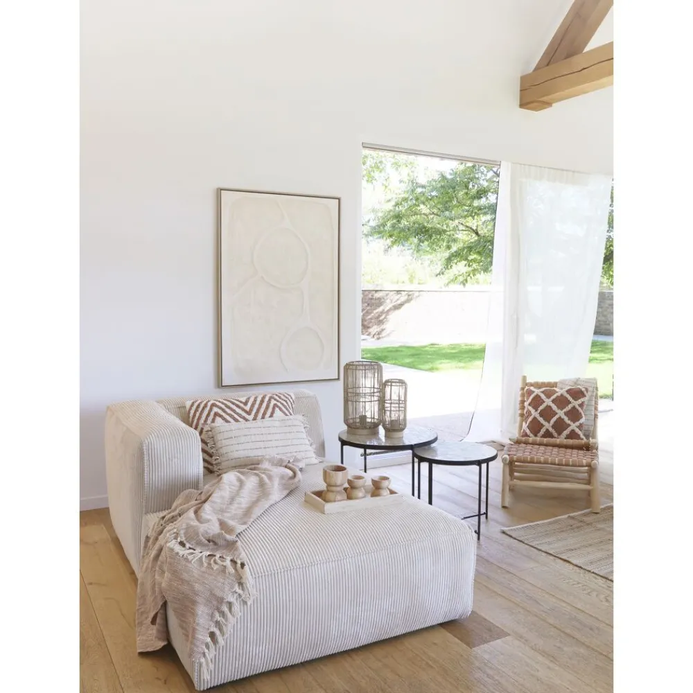 Pomax Plaids-REVERIES - plaid - coton - L 170 x W 130 cm - pêche