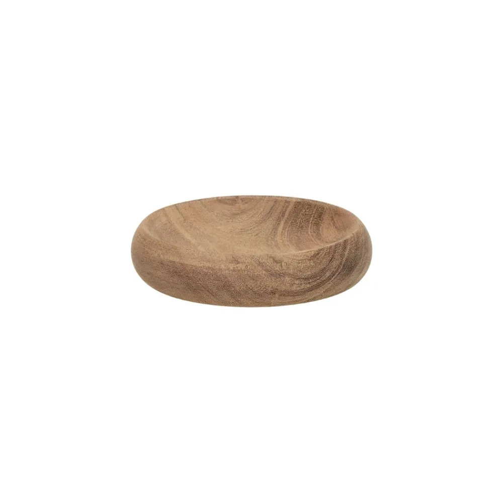 Pomax Saladiers / Plats À Servir-RIGA - plat - bois d'acacia - DIA 12 x H 3 cm - naturel
