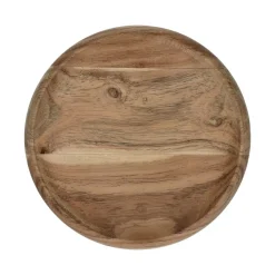 Pomax Saladiers / Plats À Servir-RIGA - plat - bois d'acacia - DIA 20 x H 3 cm - naturel