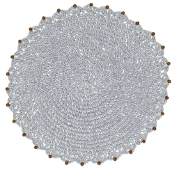Pomax Linge De Table-RIMINI - set de table - papier - DIA 38 cm - bleu glacier