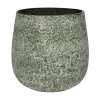 Pomax Cache-pots-ROCK - pot à fleurs - verre - DIA 25 x H 25 cm - gris