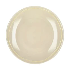Pomax Vaisselle-ROMANCE - assiete à dessert - porcelaine - DIA 22 x H 2,5 cm - latté