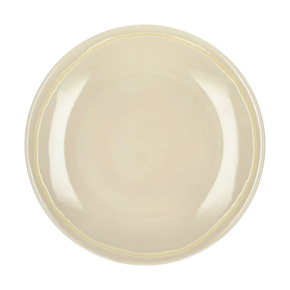 Pomax Vaisselle-ROMANCE - assiete à dessert - porcelaine - DIA 22 x H 2,5 cm - latté