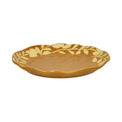 Pomax Vaisselle-ROMANCE - assiette à dessert - porcelaine - DIA 20,3 x H 2 cm - safran