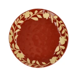 Pomax Vaisselle-ROMANCE - assiette à dessert - porcelaine - DIA 20,3 x H 2 cm - paprika