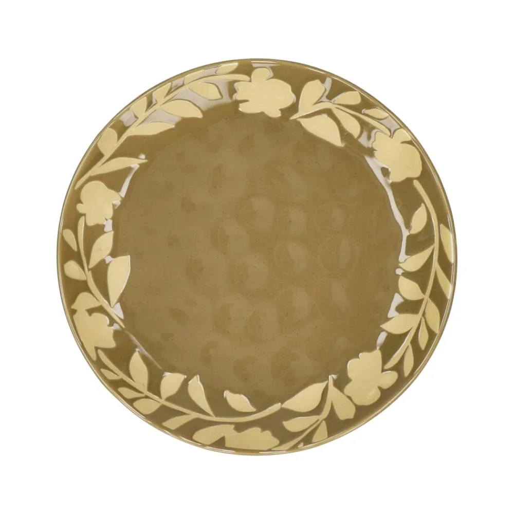 Pomax Vaisselle-ROMANCE - assiette à dessert - porcelaine - DIA 20,3 x H 2 cm - cumin