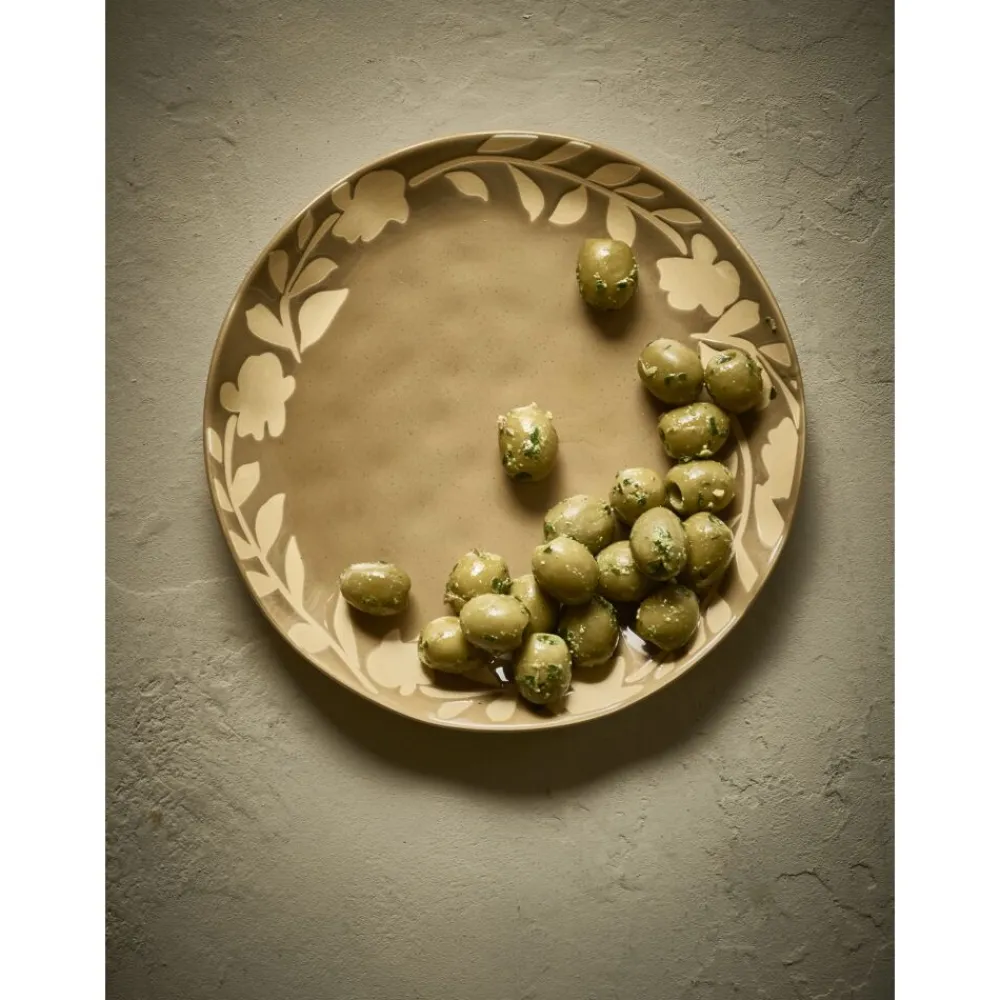 Pomax Vaisselle-ROMANCE - assiette à dessert - porcelaine - DIA 20,3 x H 2 cm - cumin