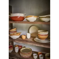 Pomax Vaisselle-ROMANCE - assiette à dessert - porcelaine - DIA 20,3 x H 2 cm - cumin