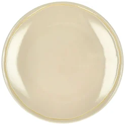 Pomax Vaisselle-ROMANCE - assiette plate - porcelaine - DIA 26,5 x H 2,5 cm - latté