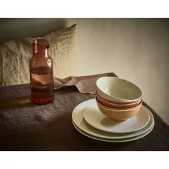 Pomax Vaisselle-ROMANCE - assiette plate - porcelaine - DIA 26,5 x H 2,5 cm - latté