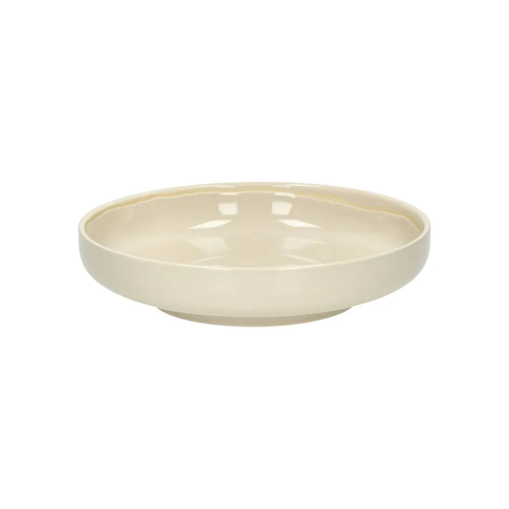 Pomax Vaisselle-ROMANCE - blate - porcelaine - DIA 20,3 x H 4,5 cm - latté