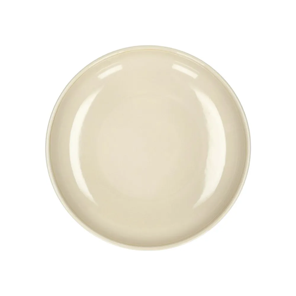 Pomax Vaisselle-ROMANCE - blate - porcelaine - DIA 20,3 x H 4,5 cm - latté