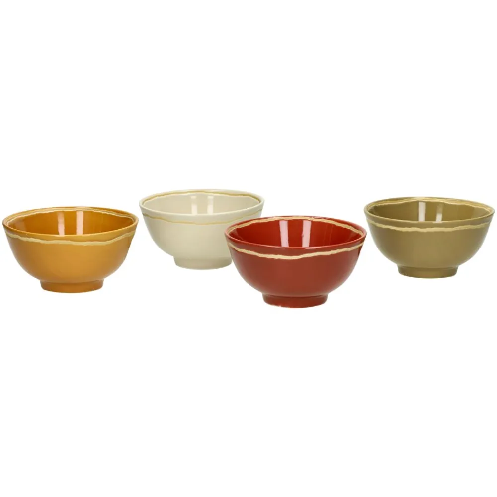 Pomax Vaisselle-ROMANCE - bol à céréales - porcelaine - DIA 11,5 x H 6 cm - paprika