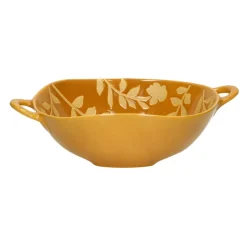 Pomax Saladiers / Plats À Servir-ROMANCE - bol - porcelaine - L 24,5 x W 18,5 x H 6 cm - safran