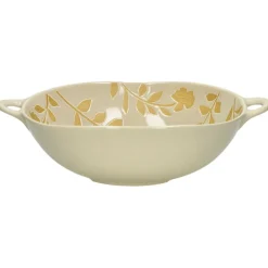 Pomax Saladiers / Plats À Servir-ROMANCE - bol - porcelaine - L 31 x W 24,5 x H 7,5 cm - latté