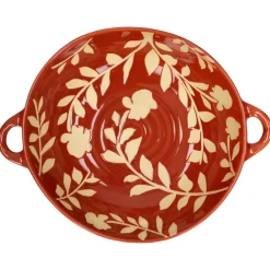 Pomax Saladiers / Plats À Servir-ROMANCE - bol - porcelaine - L 31 x W 24,5 x H 7,5 cm - paprika