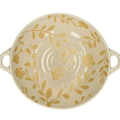 Pomax Saladiers / Plats À Servir-ROMANCE - bol - porcelaine - L 31 x W 24,5 x H 7,5 cm - latté