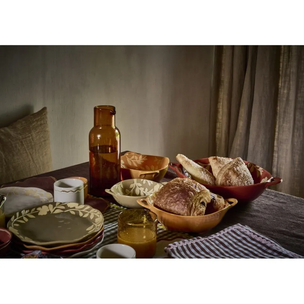 Pomax Saladiers / Plats À Servir-ROMANCE - bol - porcelaine - L 17,5 x W 13,7 x H 5 cm - cumin
