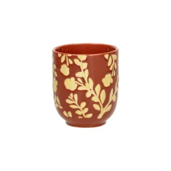 Pomax Vaisselle-ROMANCE - gobelet - porcelaine - DIA 7 x H 8 cm - paprika