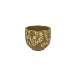 Pomax Vaisselle-ROMANCE - gobelet - porcelaine - DIA 7 x H 6 cm - cumin