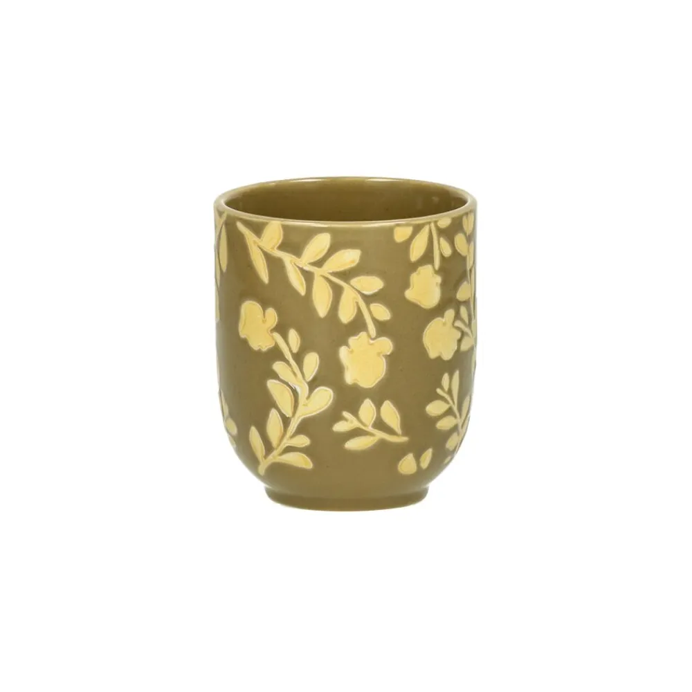Pomax Vaisselle-ROMANCE - gobelet - porcelaine - DIA 7 x H 8 cm - cumin