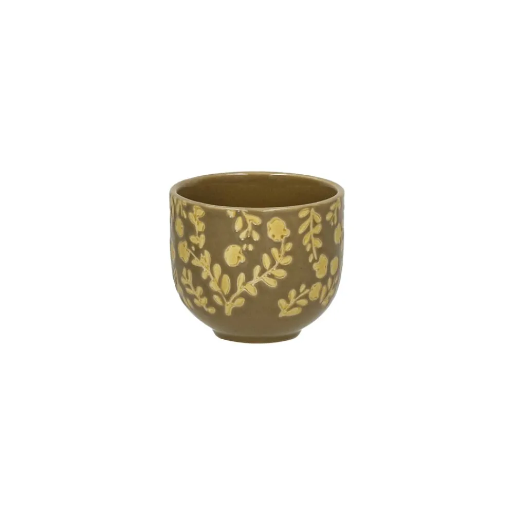 Pomax Vaisselle-ROMANCE - gobelet - porcelaine - DIA 7 x H 6 cm - cumin