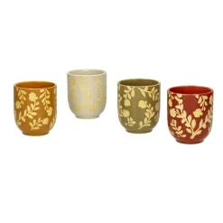 Pomax Vaisselle-ROMANCE - gobelet - porcelaine - DIA 7 x H 8 cm - cumin