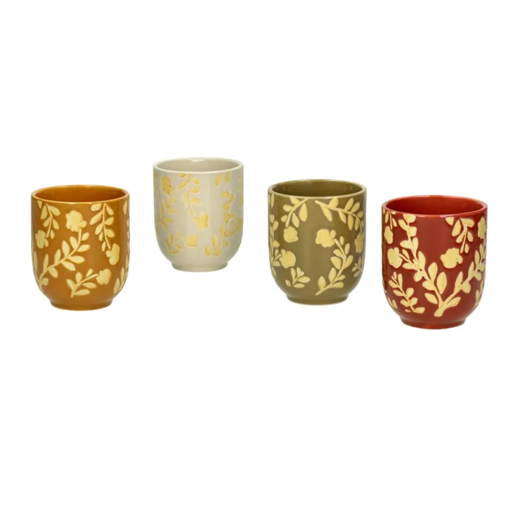 Pomax Vaisselle-ROMANCE - gobelet - porcelaine - DIA 7 x H 8 cm - paprika