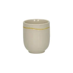 Pomax Vaisselle-ROMANCE - tumbler - porcelaine - DIA 7 x H 8 cm - latté