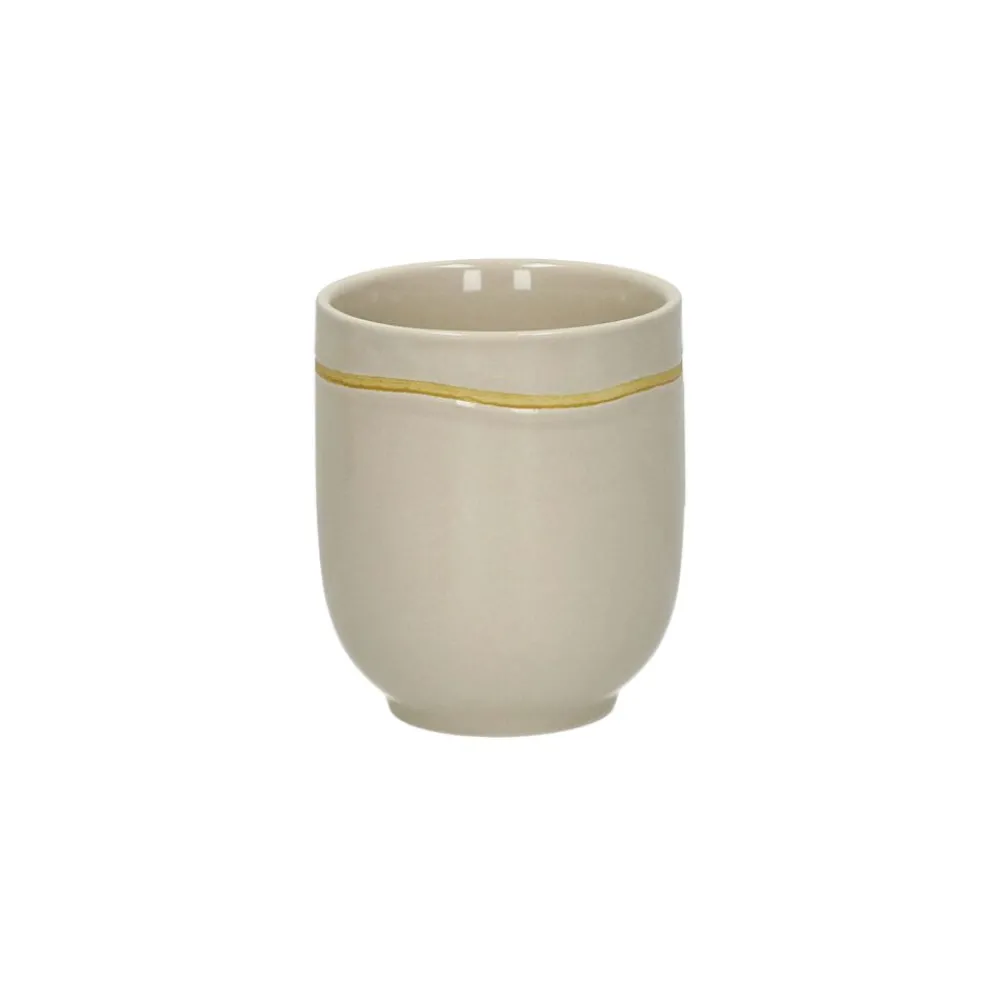 Pomax Vaisselle-ROMANCE - tumbler - porcelaine - DIA 7 x H 8 cm - latté