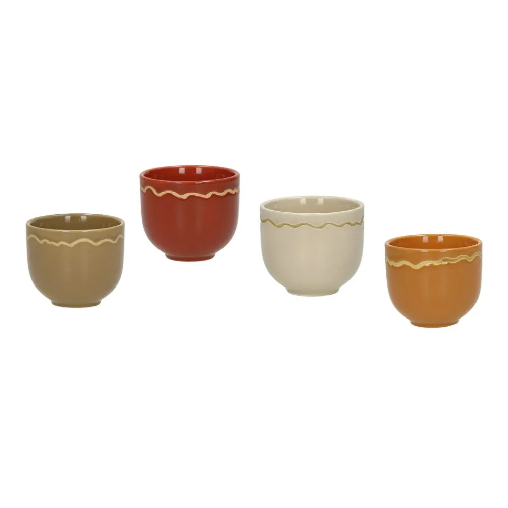 Pomax Vaisselle-ROMANCE - tumbler - porcelaine - DIA 7 x H 6 cm - safran