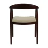 Pomax Chaises-ROMEO - chaise noyer/siège en tissu - bois d'acacia / coton - L 56 x W 51 x H 78,5 cm - naturel