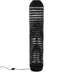Pomax Lampadaires-ROTA - lampadaire - rotin / bois - DIA 25 x H 120 cm - noir