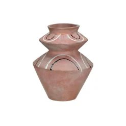 Pomax Vases-ROUSSILON - vase - faïence - DIA 15 x H 21 cm - rose