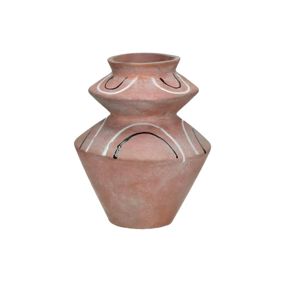 Pomax Vases-ROUSSILON - vase - faïence - DIA 15 x H 21 cm - rose