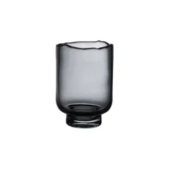Pomax Photophores / T-lights-ROZANNA - photophore - verre - DIA 11 x H 16 cm - fumé