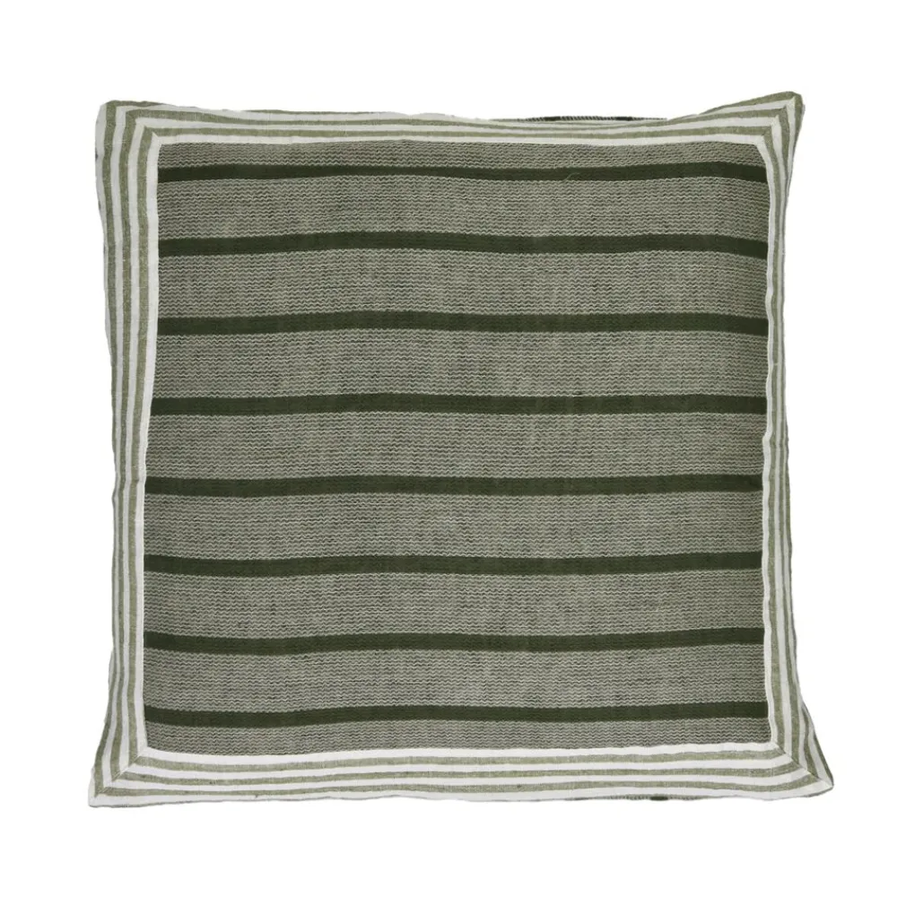 Pomax Coussins-SAINT-TROPEZ - coussin - lin / coton - L 50 x W 50 cm - vert
